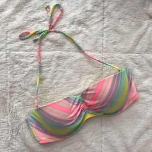 Victoria’s Secret Swim bikini top rainbow 34D